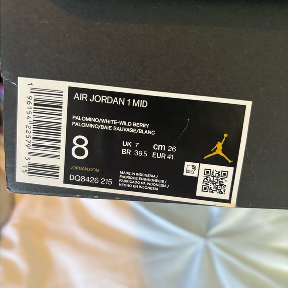 Air Jordan 1 Mid Palomino Purple - size 8 - Picture 3 of 8